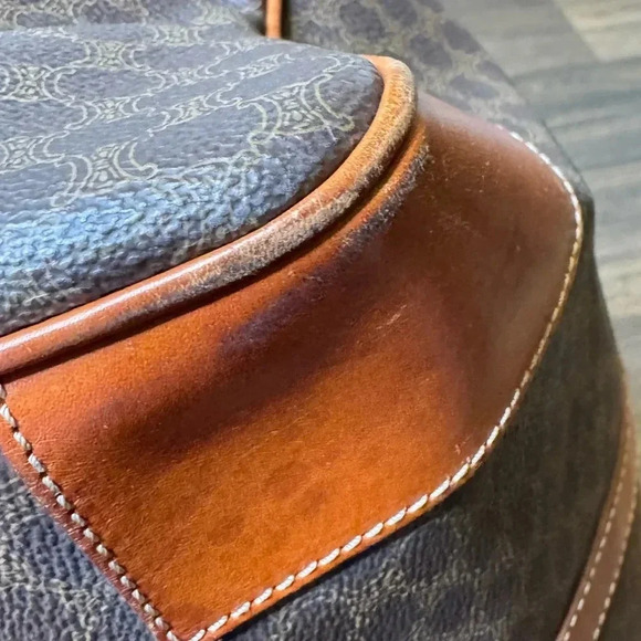 CELINE Boston Macadam Bag Large Spacious Brown Duffel Weekender - Picture 6 of 13